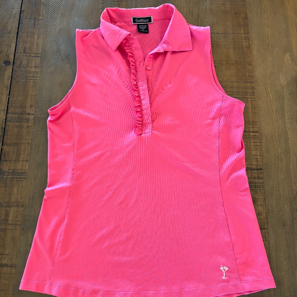 Women's Pink Golftini Polo